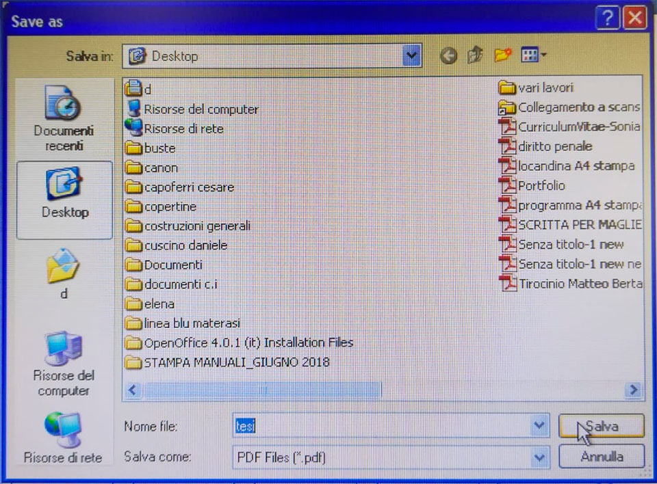 Come salvare in PDF